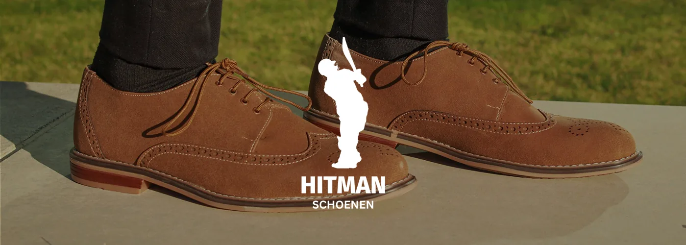 Het logo van Hitman Schoenen, klant van Vimonto