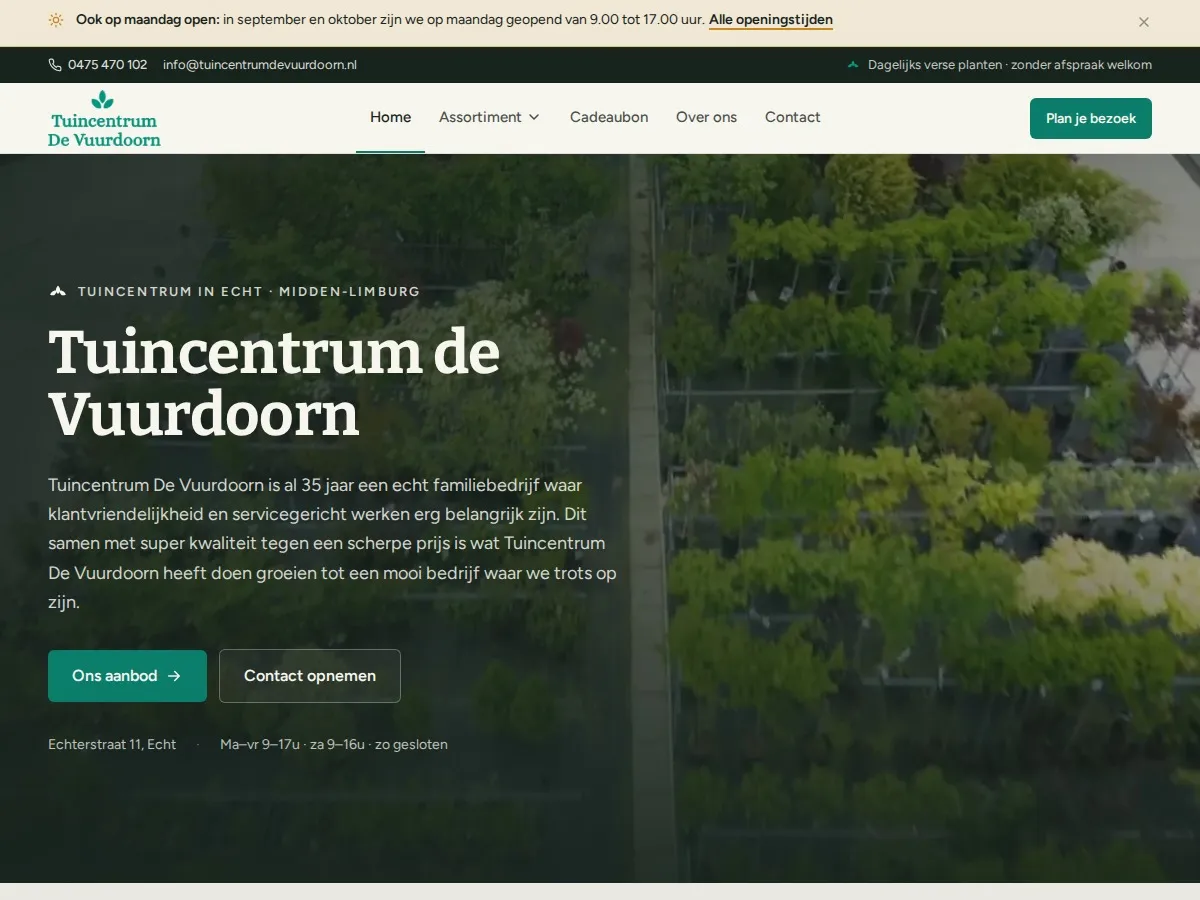 Het logo van Tuincentrum de Vuurdoorn, klant van Vimonto